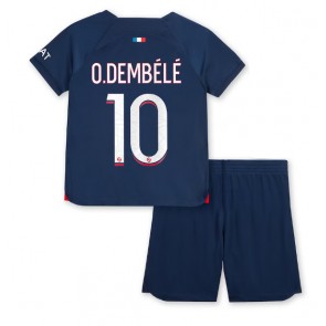 Paris Saint-Germain Ousmane Dembele #10 Hemmaställ Barn 2023-24 Kortärmad (+ Korta byxor)